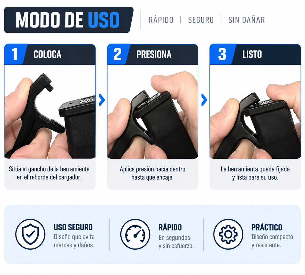 Herramienta de desmontaje de cargadores Glock